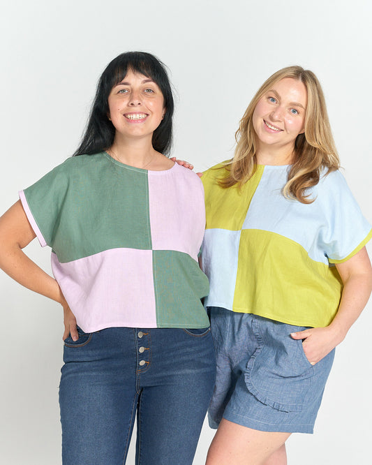 FREE Colorblock Set PDF Sewing Pattern | Beginner Top & Dress Pattern