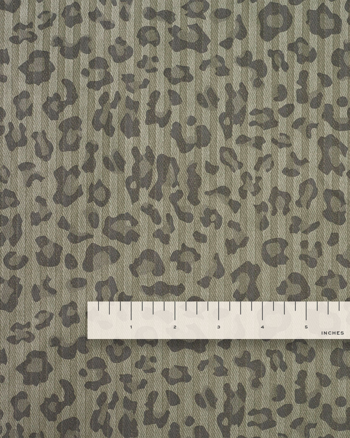 Pebble Leopard Print Tonal Stripe Twill