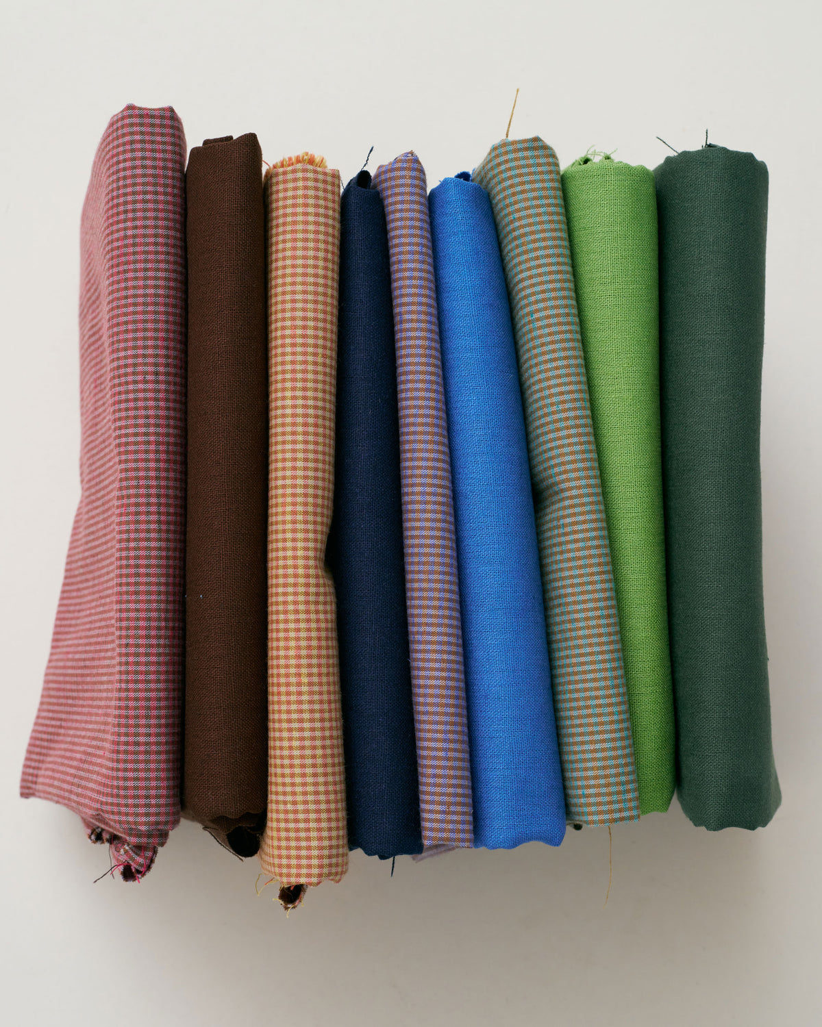 Seaglass Tiny Gingham Linen Cotton
