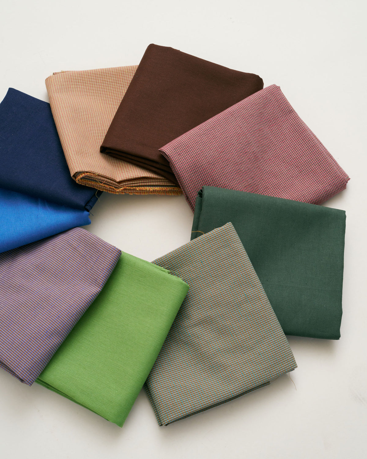 Seaglass Tiny Gingham Linen Cotton