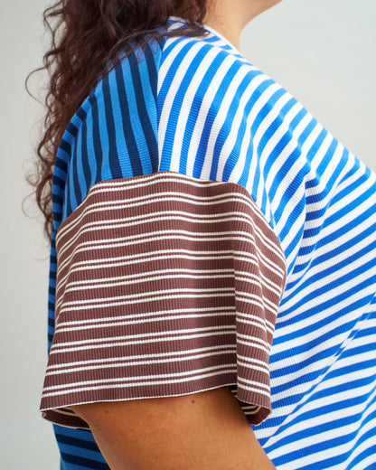 Red Double Stripe Rib Knit