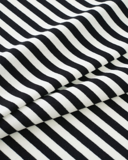 Black and White Mid Weight Jersey Knit