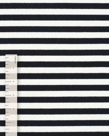Black and White Mid Weight Jersey Knit