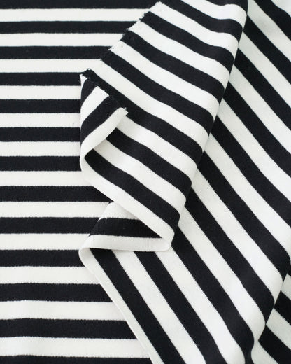 Black and White Mid Weight Jersey Knit
