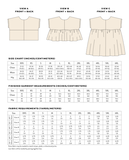 FREE Colorblock Set PDF Sewing Pattern | Beginner Top & Dress Pattern
