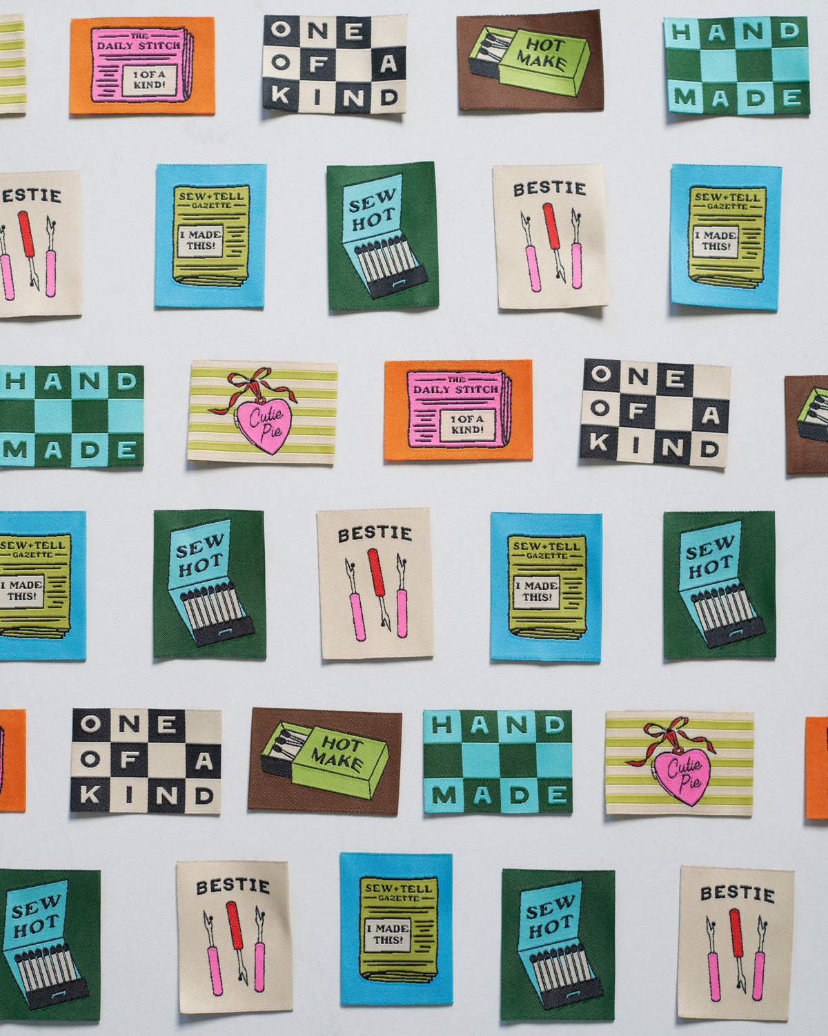One of a Kind Checkerboard Large Garment Labels