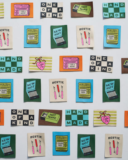 One of a Kind Checkerboard Large Garment Labels