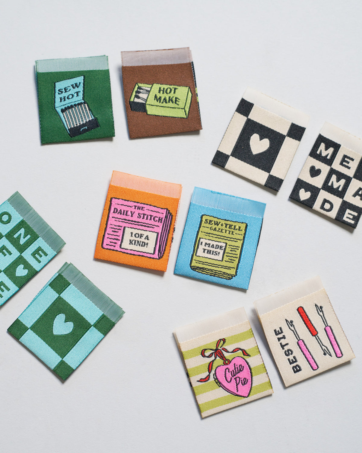 Cutie Pie Bestie Square Garment Labels
