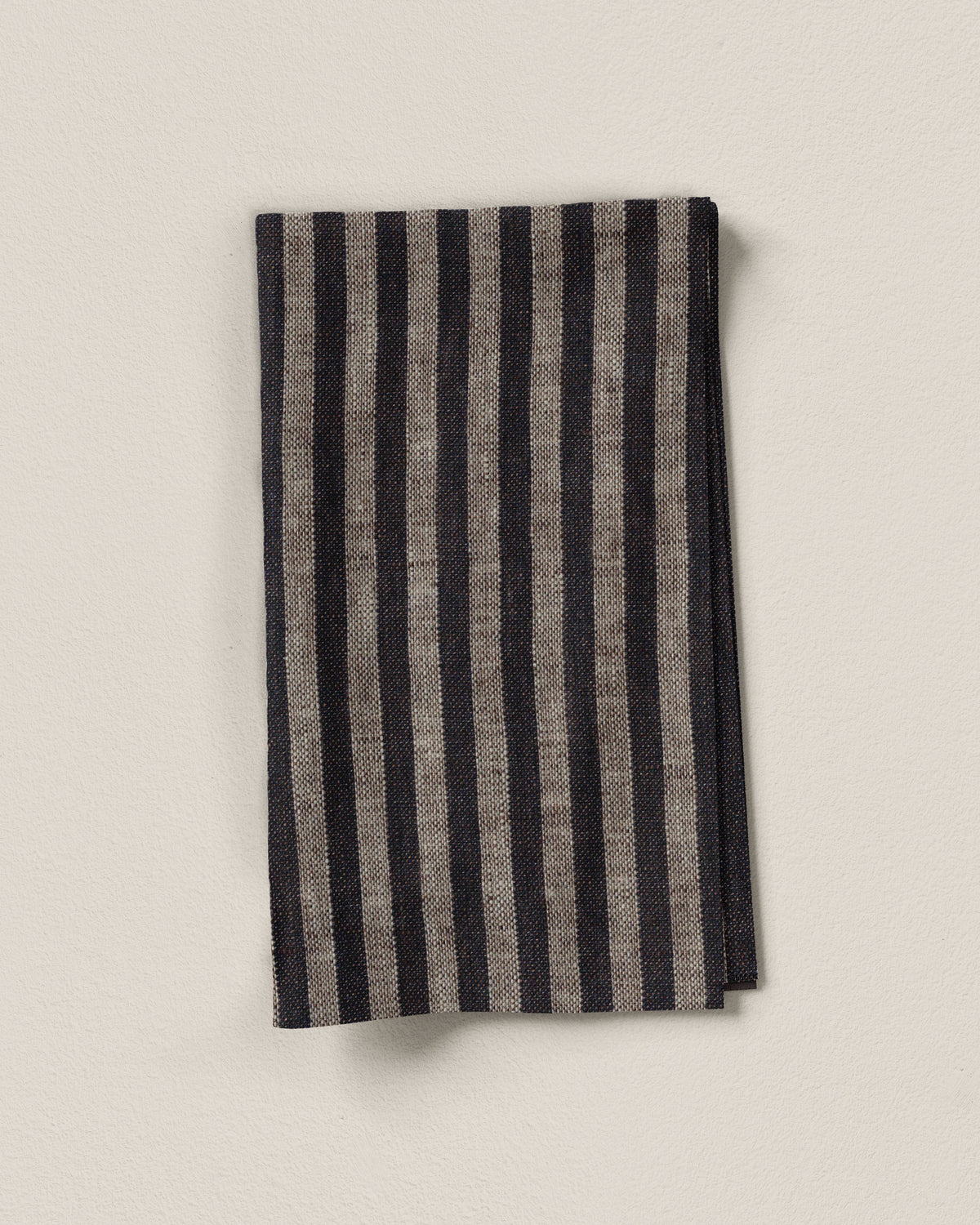 Espresso Candy Stripe Washed Linen