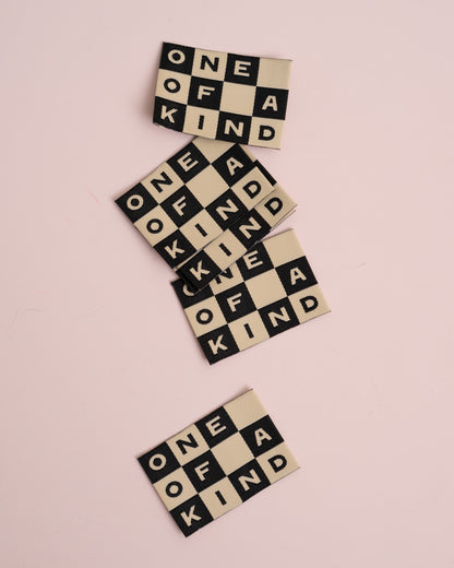 One of a Kind Checkerboard Large Garment Labels