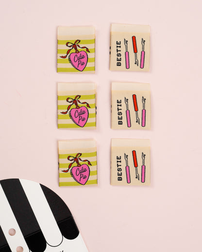 Cutie Pie Bestie Square Garment Labels