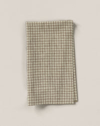 Micro Toast Gingham Washed Linen