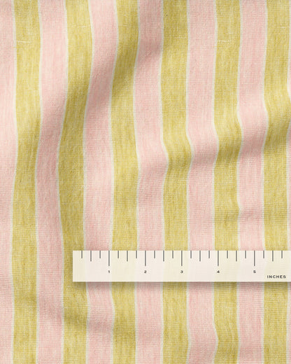 Lemonade Stripe Washed Linen