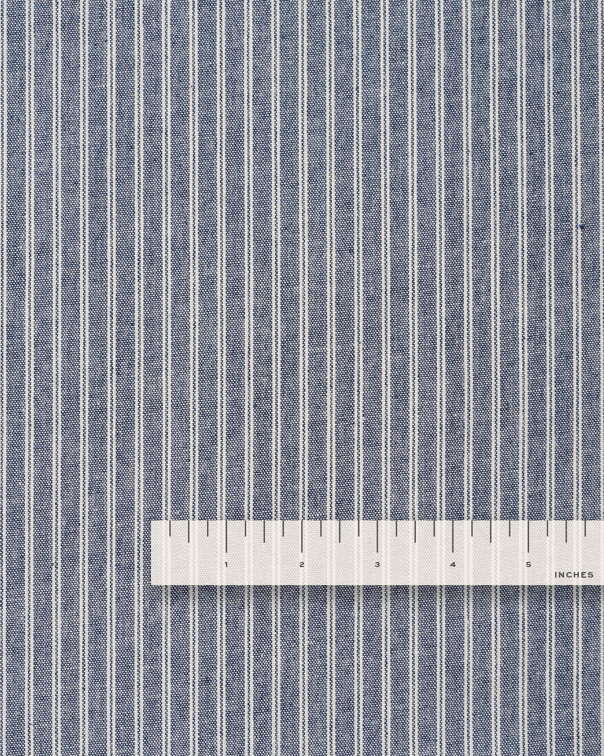 Blue and White Double Stripe Linen Cotton