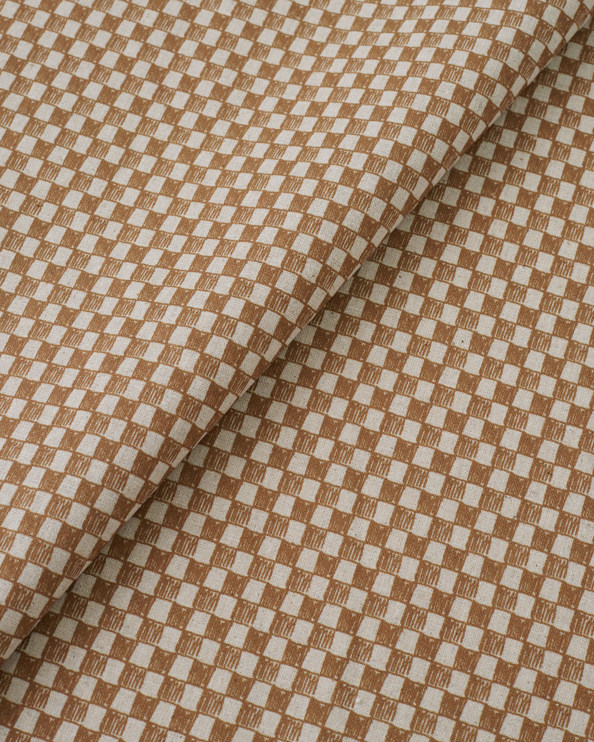 Cafe Sketchy Check Custom Printed Linen Cotton Blend