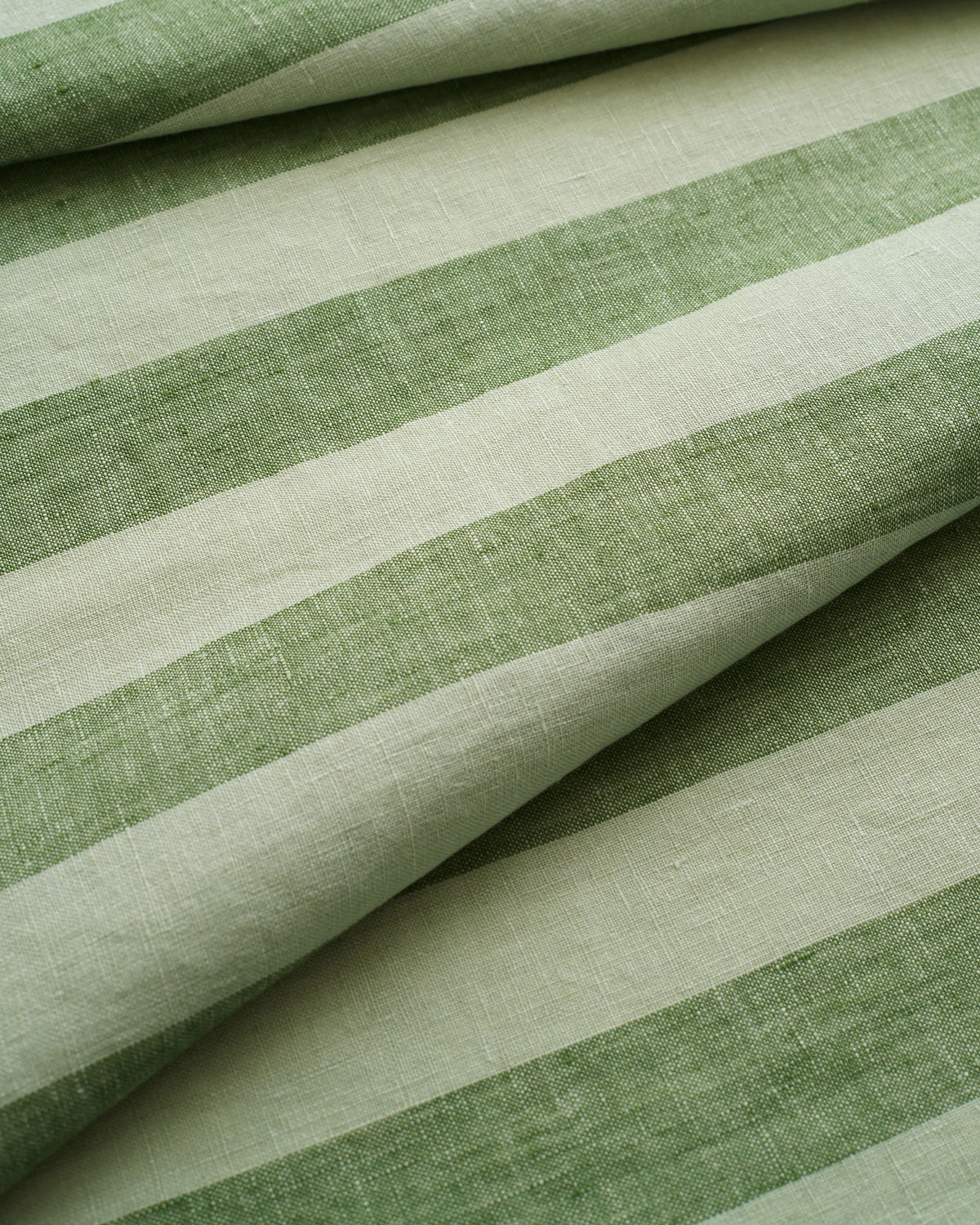 Chive Club Stripe Washed Linen