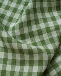 Medium Chive Gingham Washed Linen