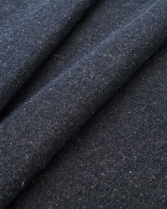 Dark Blue Popcorn Cotton Denim