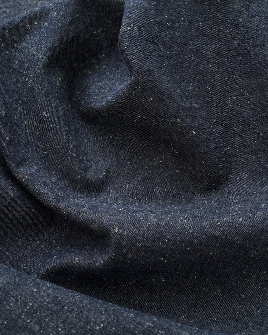 Dark Blue Popcorn Cotton Denim