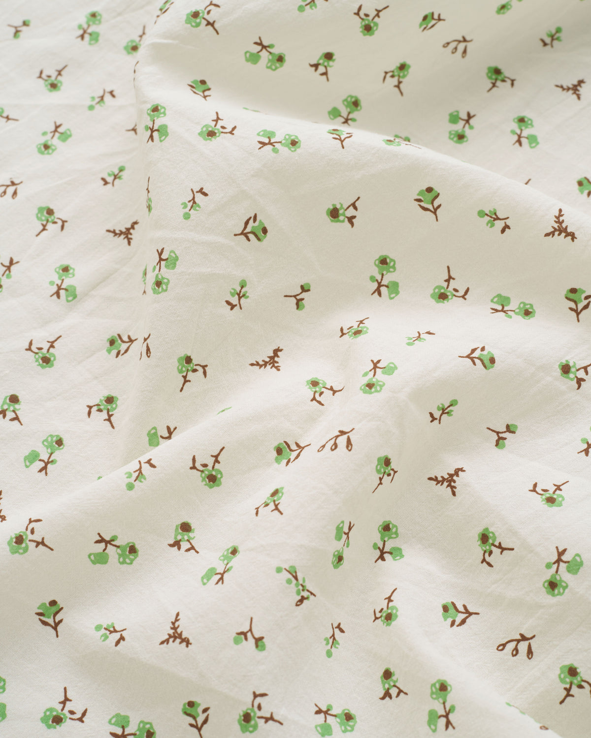 Apple Green Ditsy Floral Petite Blossom Cotton