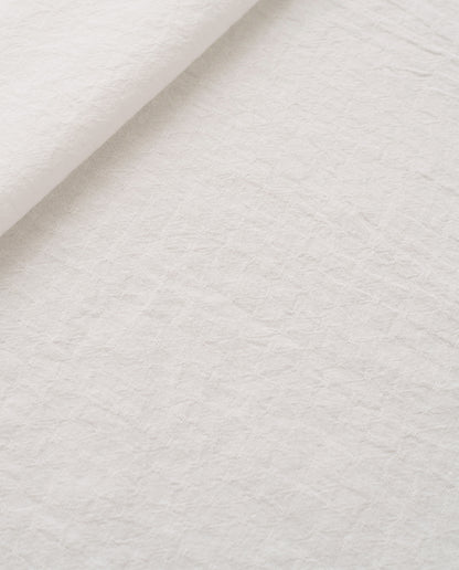 Gentle White Tiny Dobby Check Cotton