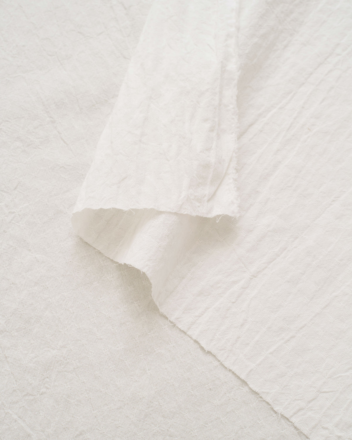 Gentle White Tiny Dobby Check Cotton