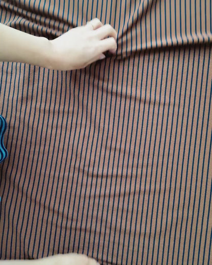 Red Double Stripe Rib Knit