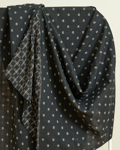 Tuxedo Hashtag Check Woven Linen Cotton